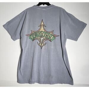 Vintage 90s Y2K 17th Street St. Surf Shop Single Stitch Blue T-shirt Sz Large